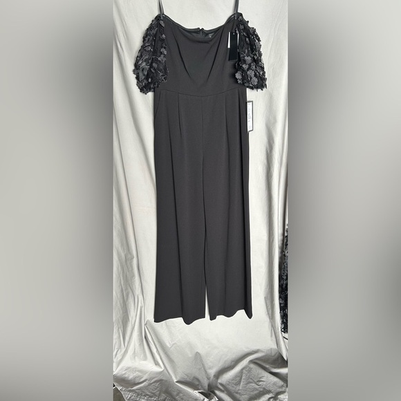 Xscape Puffed-Sleeve Off-The-Shoulder Jumpsuit - Picture 7 of 14